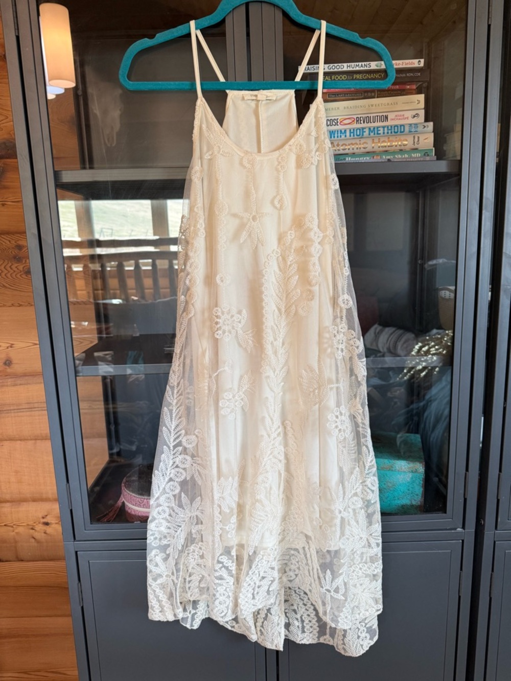 Rebellion Cream Lace Maxi Slip Dress
